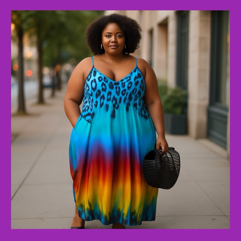 Vibrant Multicolor Maxi Dress
